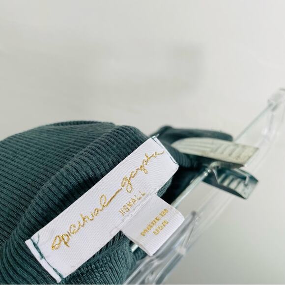 Spiritual Gangster Carmela Green Ribbed Cinched Strapless Jumpsuit XS - Picture 11 of 12